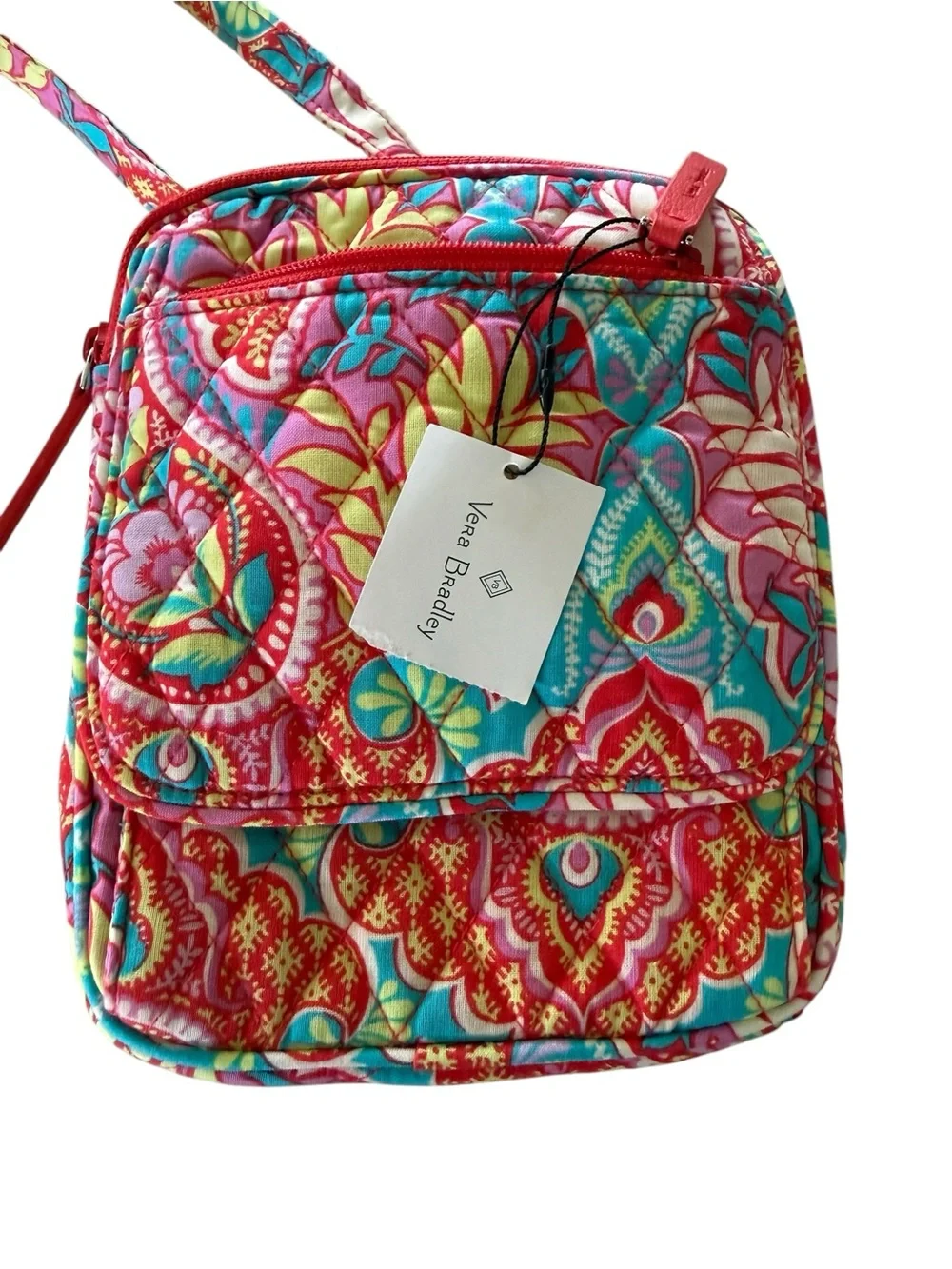 Vera Bradley Mini Hipster Crossbody Bag Paisley in Paradise Quilted Floral NWT